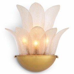 Casa Padrino Luxury Wall Light Antique Brass / Light Gray H. 40 cm - Luxury Lighting