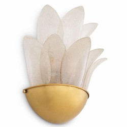 Casa Padrino Luxury Wall Light Antique Brass / Light Gray H. 40 cm - Luxury Lighting