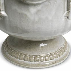 Casa Padrino maceta barroco de lujo de cerámica gris claro Ø 50 x Al. 62 cm - Decoración de jardín