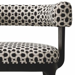Casa Padrino silla de comedor de lujo con reposabrazos blanco / negro Al. 73 cm - Muebles de comedor
	
