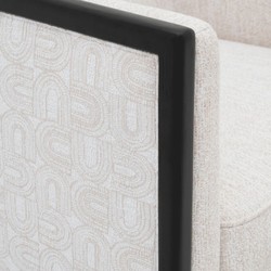 Casa Padrino sillón de salón y hotel de lujo crema / negro 78 cm - Muebles de lujo