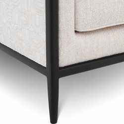 Casa Padrino sillón de salón y hotel de lujo crema / negro 78 cm - Muebles de lujo