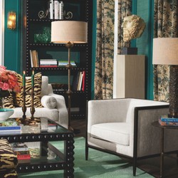 Casa Padrino sillón de salón y hotel de lujo crema / negro 78 cm - Muebles de lujo