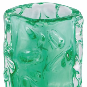 Casa Padrino Luxus Glas Vase Grün H. 31 cm - Luxus Deko Accessoires
