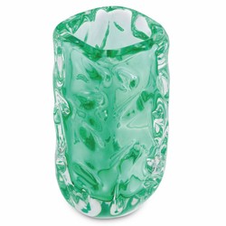 Casa Padrino jarrón de vidrio de lujo verde A. 31 cm - Accesorios decorativos de lujo