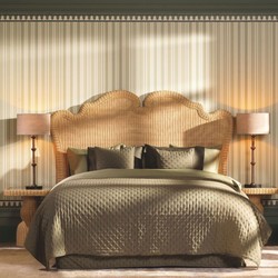 Luxus Rattan Bett-Kopfteil Naturfarben