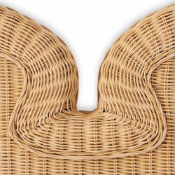 Luxus Rattan Bett-Kopfteil Naturfarben