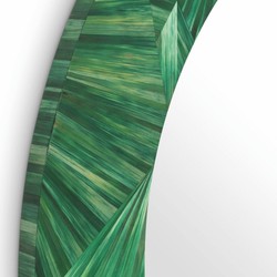 Casa Padrino Espejo de Lujo Verde Ø 120 cm - Espejo de Pared Redondo - Calidad de Lujo