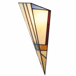 Casa Padrino Lampada da Parete Tiffany Art Déco Multicolore A. 38 cm - Illuminazione Tiffany