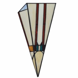 Casa Padrino Lampada da Parete Tiffany Art Déco Multicolore A. 38 cm - Illuminazione Tiffany