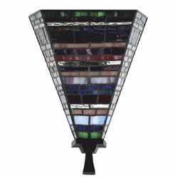 Casa Padrino Art Deco Tiffany Wall Lamp Multicolored / Black H. 30 cm - Tiffany Lighting