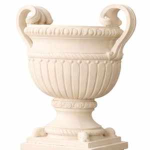 Casa Padrino vaso da fiori barocco di lusso in ceramica crema Ø 72 x A. 78 cm - Decorazione da giardino