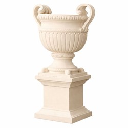 Prunkvoller Luxus Barock Keramik Blumentopf Pflanzentopf Creme