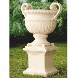 Prunkvoller Luxus Barock Keramik Blumentopf Pflanzentopf Creme