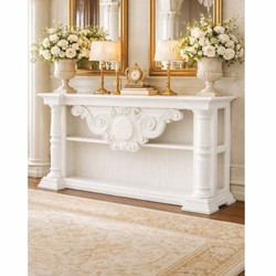Casa Padrino console de style campagnard de luxe blanc 170 cm - Mobilier de style campagnard