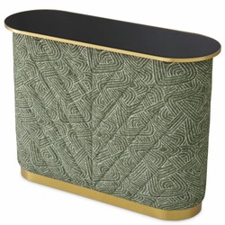 Casa Padrino barra de bar de lujo con tapa de vidrio verde / negro / latón 140 cm - Muebles de bar