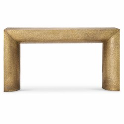 Casa Padrino console de luxe en acier inoxydable laiton vintage 140 cm - Mobilier en acier inoxydable