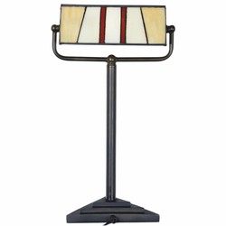 Casa Padrino Lámpara de Mesa Art Déco Tiffany Negro / Multicolor Al. 44,5 cm - Iluminación Tiffany