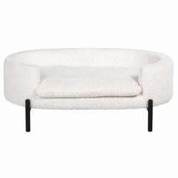 Casa Padrino Luxury Dog Bed White / Black 84 cm - Luxury Dog Furniture