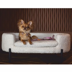 Casa Padrino Luxury Dog Bed White / Black 84 cm - Luxury Dog Furniture