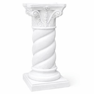Casa Padrino colonne de décoration de jardin baroque blanc H. 70 cm - Décoration de jardin de style baroque