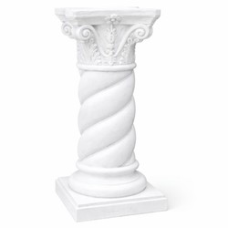 Casa Padrino baroque garden decoration column white H. 70 cm - Baroque style garden decoration