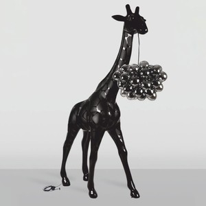 Casa Padrino lámpara de pie de lujo jirafa negro Al. 230 cm - Lámparas de pie animales