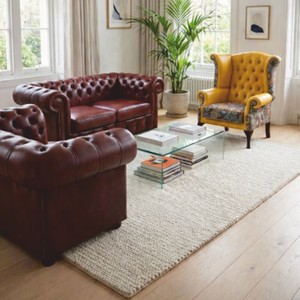 Casa Padrino Luxus Chesterfield Leder Ohrensessel Gelb / Bunt / Dunkelbraun H. 110 cm