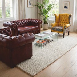 Casa Padrino luxury Chesterfield wing armchair yellow / multicolored / dark brown H. 110 cm