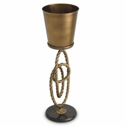 Casa Padrino refroidisseur de vin de luxe avec support laiton antique / noir H. 80,5 cm