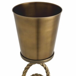 Casa Padrino refroidisseur de vin de luxe avec support laiton antique / noir H. 80,5 cm