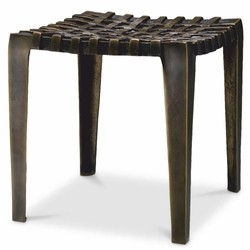 Casa Padrino tabouret de luxe en aluminium bronze antique H. 40 cm - Mobilier de luxe en aluminium