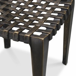 Casa Padrino tabouret de luxe en aluminium bronze antique H. 40 cm - Mobilier de luxe en aluminium