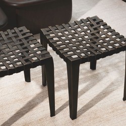 Casa Padrino tabouret de luxe en aluminium bronze antique H. 40 cm - Mobilier de luxe en aluminium