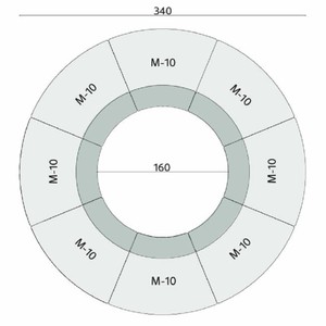 Casa Padrino Luxus Sofa Beige Ø 340 cm - Rundes Modulares Sofa - Luxus Möbel