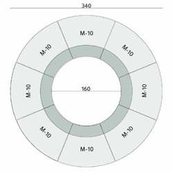 Casa Padrino divano di lusso beige Ø 340 cm - Divano modulare rotondo - Mobili di lusso