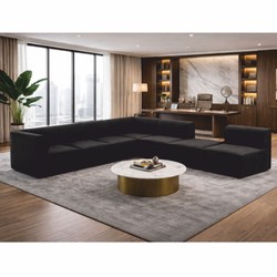 Modulares Luxus Wohnzimmer Hotel Ecksofa Schwarz