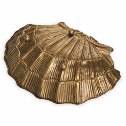 Luxus Deko Schale in Muschelform Vintage Messing