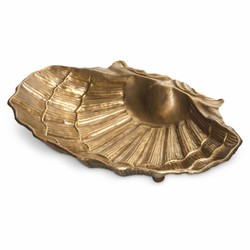 Luxus Deko Schale in Muschelform Vintage Messing
