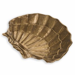 Luxus Deko Schale in Muschelform Vintage Messing