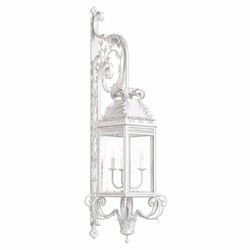 Casa Padrino applique murale d'extérieur baroque de luxe blanc H. 150 cm - Éclairage extérieur baroque
