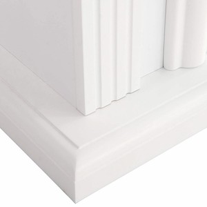 Casa Padrino Barock LED Elektrokamin Weiß 121 x 35 x H. 100 cm - Barock Möbel