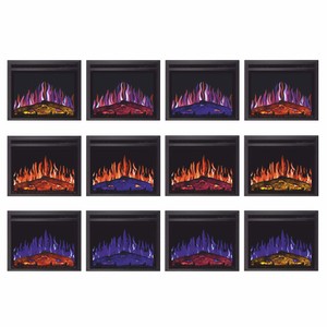 Casa Padrino Barock LED Elektrokamin Weiß 121 x 35 x H. 100 cm - Barock Möbel