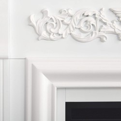 Casa Padrino chimenea eléctrica LED barroco blanco 121 x 35 x Al. 100 cm - Muebles barrocos
