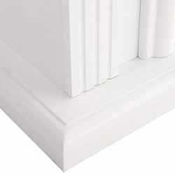 Casa Padrino chimenea eléctrica LED barroco blanco 121 x 35 x Al. 100 cm - Muebles barrocos