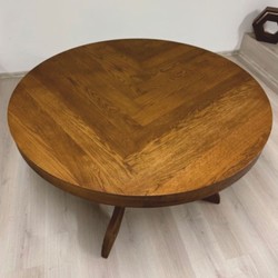 Casa Padrino tavolo da pranzo in stile country in rovere marrone Ø 130 cm - Mobili sala da pranzo