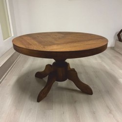 Casa Padrino tavolo da pranzo in stile country in rovere marrone Ø 130 cm - Mobili sala da pranzo