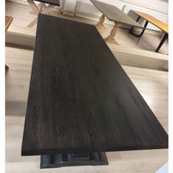 Casa Padrino tavolo da pranzo in stile country nero 240 cm - Mobili da pranzo rustici Casa Padrino tavolo da pranzo in stile country nero 240 cm - Mobili da pranzo rustici
