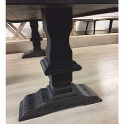 Casa Padrino tavolo da pranzo in stile country nero 240 cm - Mobili da pranzo rustici Casa Padrino tavolo da pranzo in stile country nero 240 cm - Mobili da pranzo rustici
