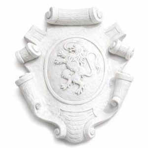 Casa Padrino rilievo murale barocco di lusso stemma bianco A. 69 cm - Fatto in Italia Casa Padrino rilievo murale barocco di lusso stemma bianco A. 69 cm - Fatto in Italia